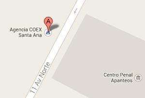 Mapa Agencia COEX Santa Ana
