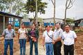Equipo de COEX verifica los avances en la construcción de las dos Aulas para el Centro Escolar Cantón El Pinalón.