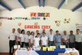 Ceremonia de entrega de Aulas con el personal de COEX y los representantes del Centro Escolar Cantón El Pinalón.